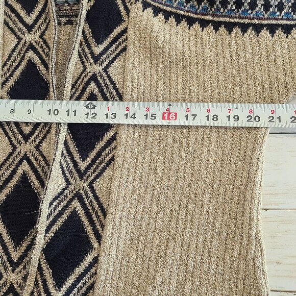 Lucky Brand Southwest Aztec Print Duster Cardigan Multi Color Cotton Blend XS - Picture 6 of 8